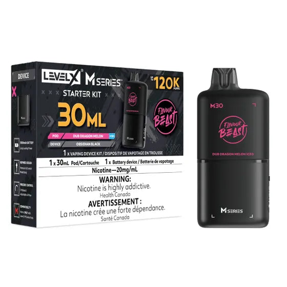 Flavour Beast Level X M Series 120k Starter Kit - Dub Dragon Melon Iced