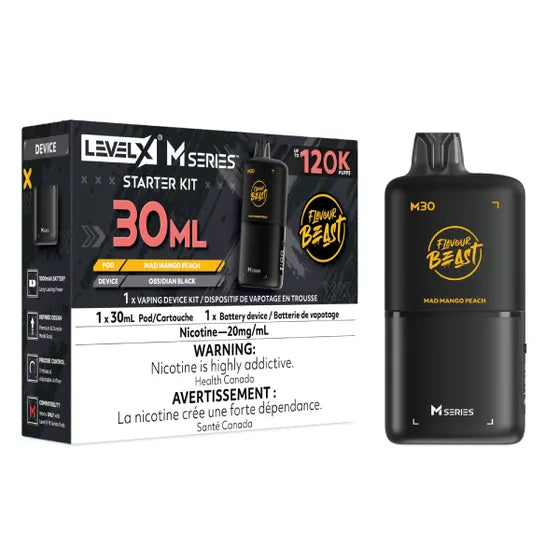 Flavour Beast Level X M Series 120k Starter Kit - Mad Mango Peach