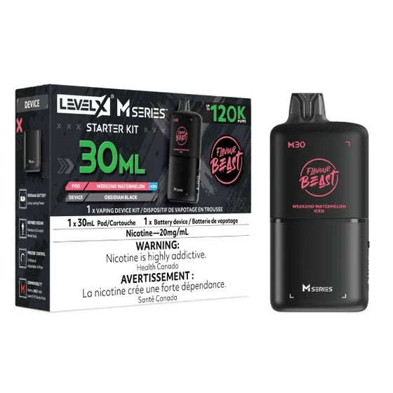 Flavour Beast Level X M Series 120k Starter Kit - Weekend Watermelon Iced
