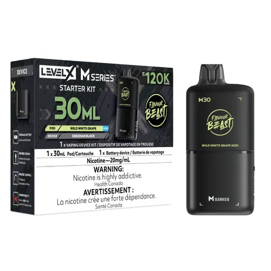 Flavour Beast Level X M Series 120k Starter Kit - Wild White Grape Iced