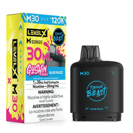 Flavour Beast Level X M Series 120k - Gushin Blue Razz