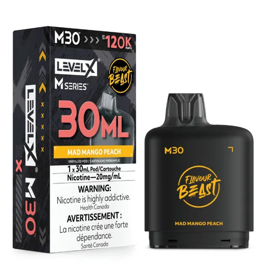 Flavour Beast Level X M Series 120k - Mad Mango Peach