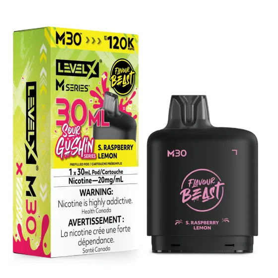 Flavour Beast Level X M Series 120k - Gushin S. Raspberry Lemon (PROV)