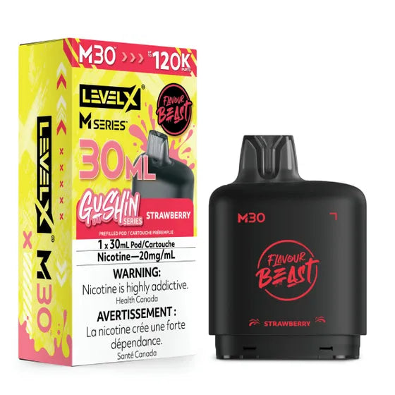 Flavour Beast Level X M Series 120k - Gushin Strawberry