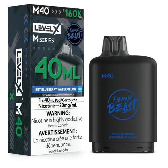 Flavour Beast Level X M Series 160k - Bet Blueberry Watermelon Iced