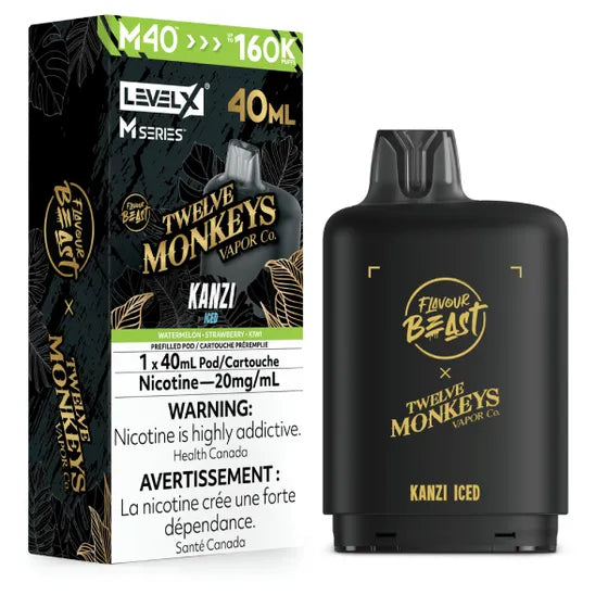 Flavour Beast x Twelve Monkeys Level X M Series 160k - Kanzi Iced