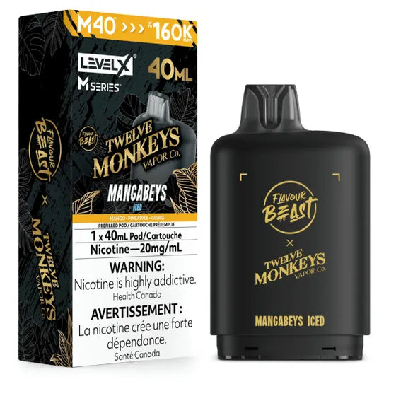 Flavour Beast x Twelve Monkeys Level X M Series 160k - Manabeys Iced