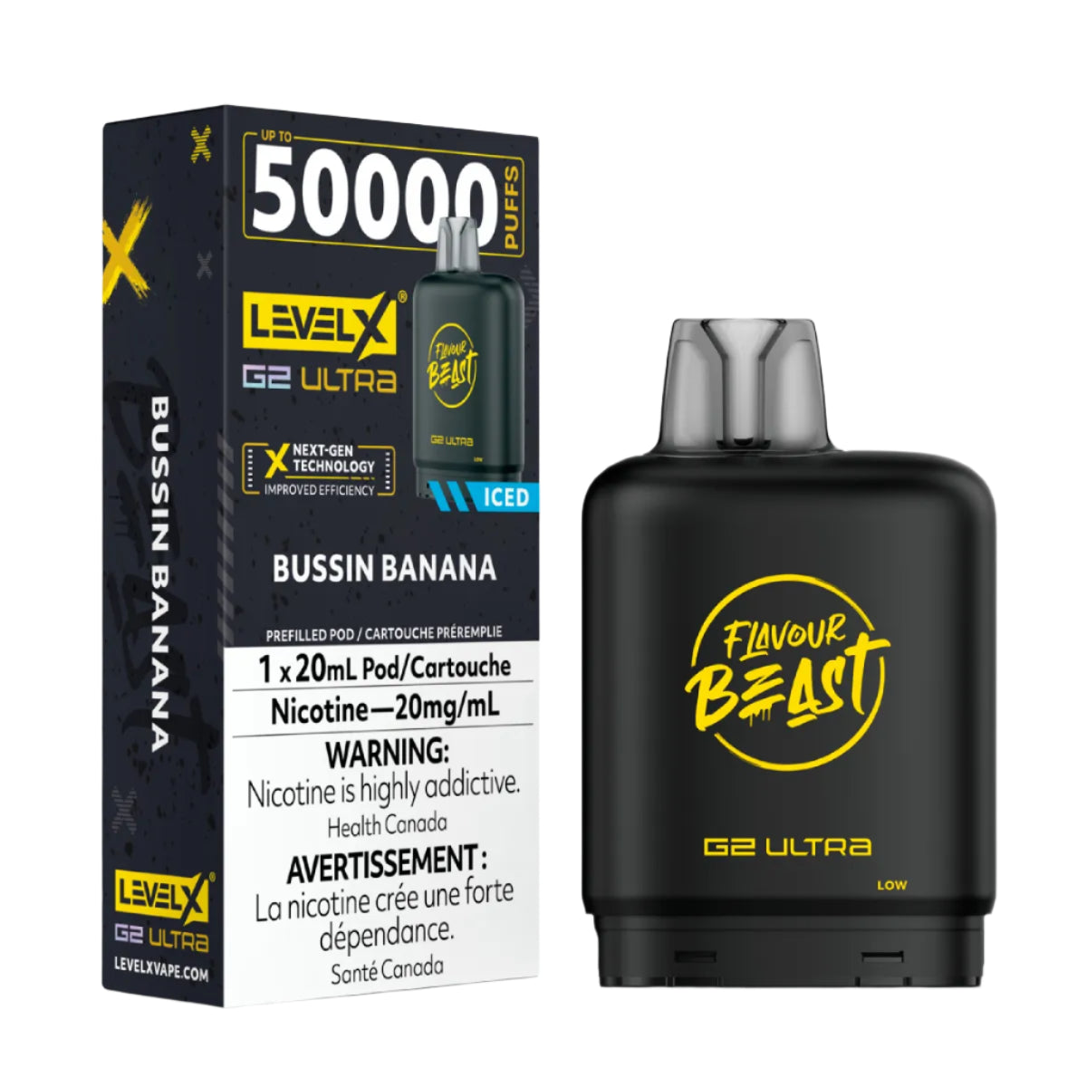 Flavour Beast Level X Ultra G2 50k - Bussin Banana Iced
