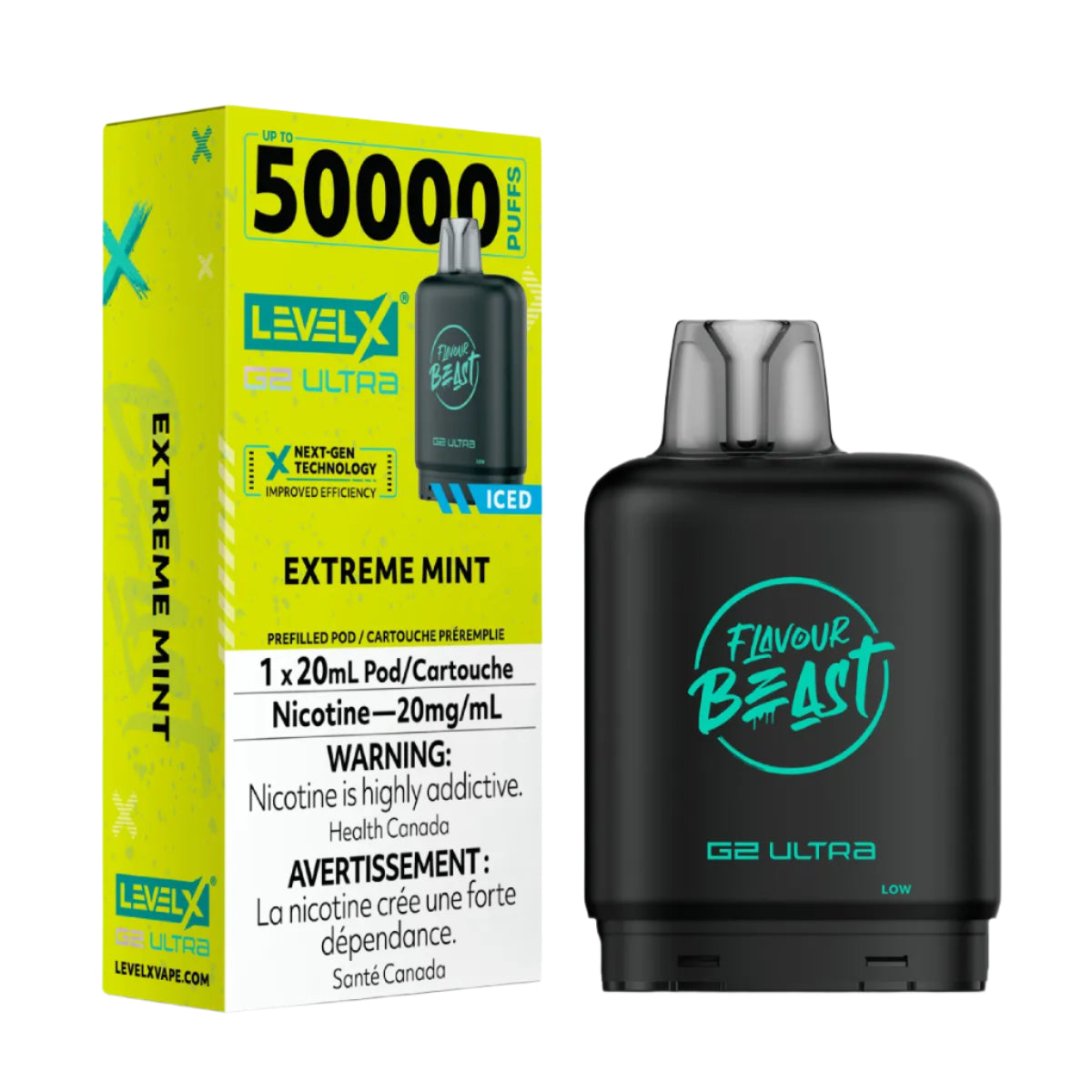Flavour Beast Level X G2 Ultra 50k - Extreme Mint Iced (PROV)
