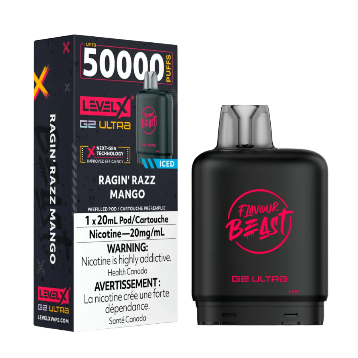 Flavour Beast Level X G2 Ultra 50k - Sic Strawberry Iced (PROV)