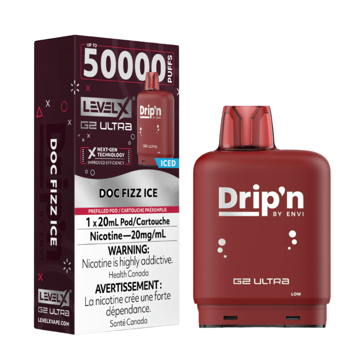 Drip'n Level X G2 Ultra 50k - Doc Fizz Ice