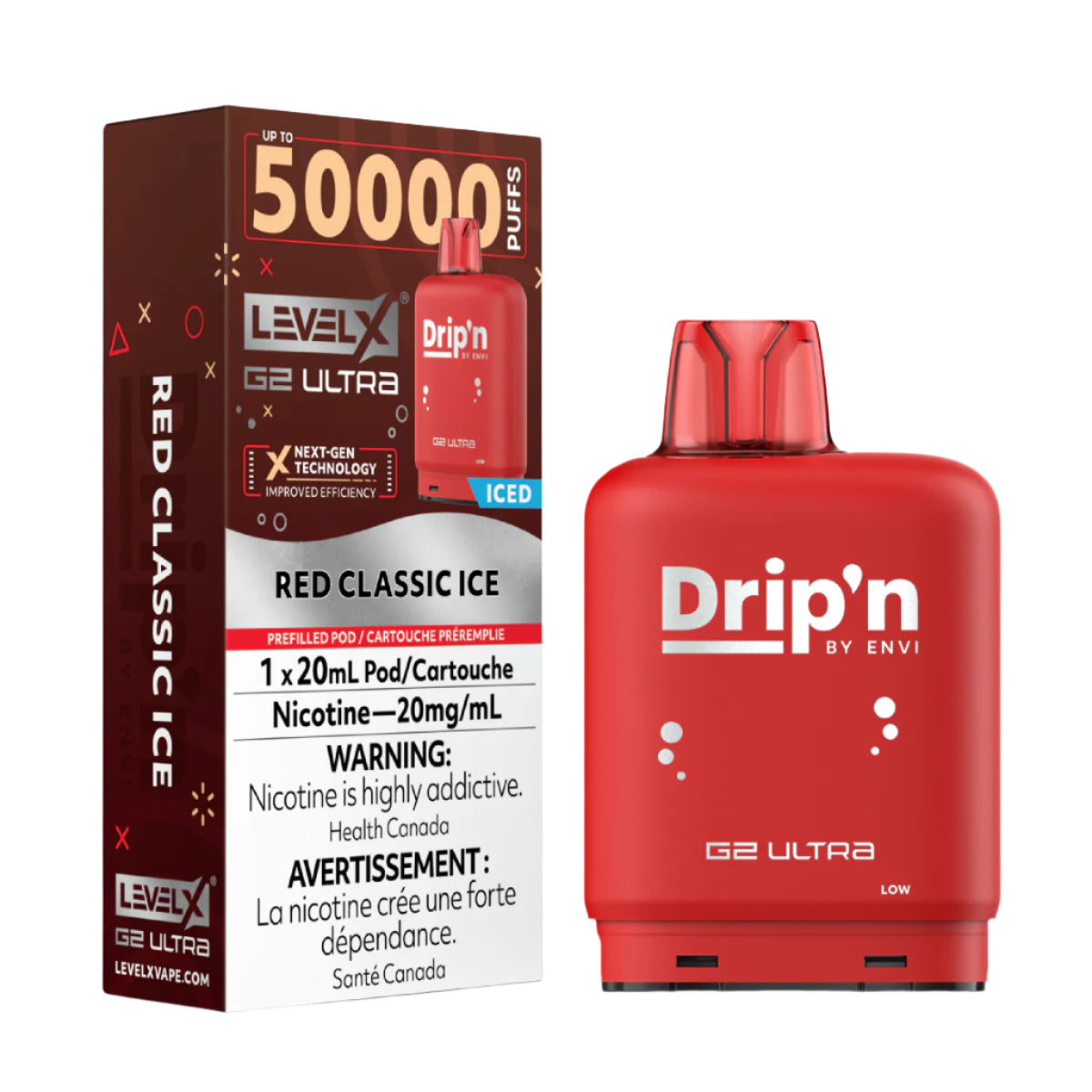 Drip'n Level X G2 Ultra 50k - Red Classic Ice