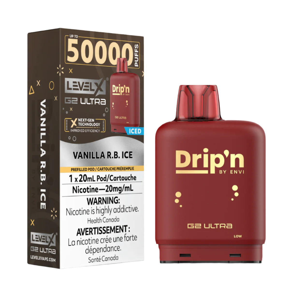 Drip'n Level X G2 Ultra 50k - Vanilla R.B. Ice
