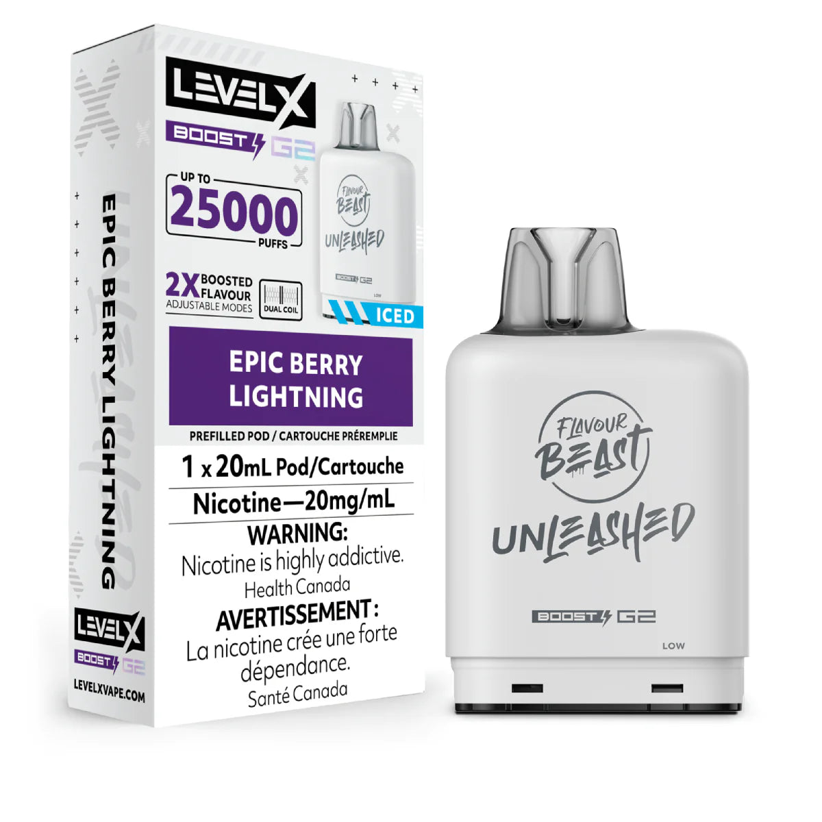 Flavour Beast Unleashed -  Level X Boost G2 25k - Epic Berry Lightning Iced (PROV)