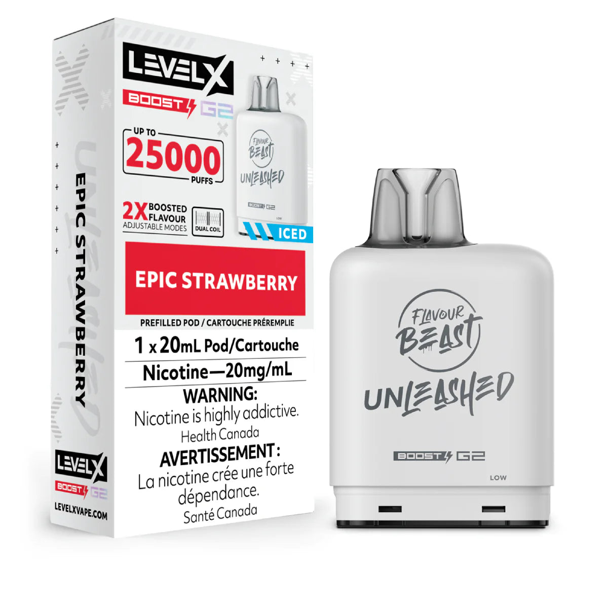 Flavour Beast Unleashed -  Level X Boost G2 25k - Epic Strawberry Iced (PROV)