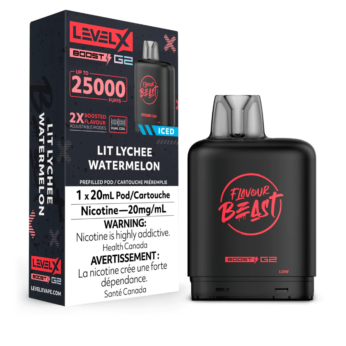 Flavour Beast Level X Boost G2 25k - Lit Lychee Watermelon Iced (PROV)