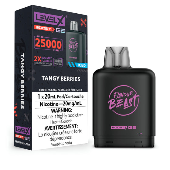 Flavour Beast Level X Boost G2 25k - Tangy Berries Iced