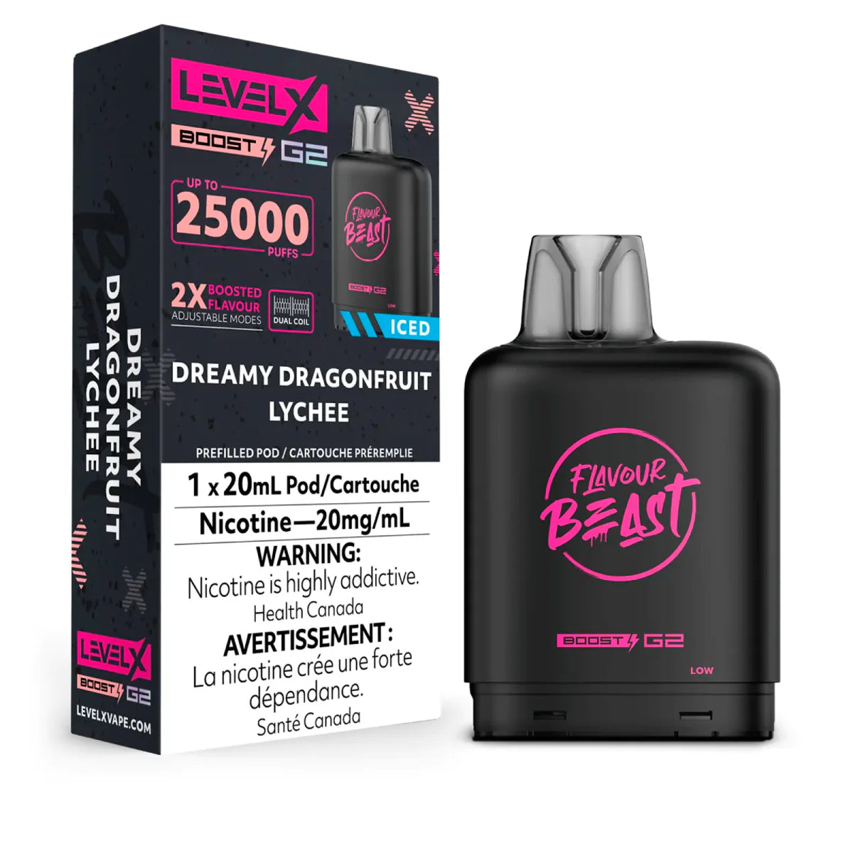 Flavour Beast Level X Boost G2 25k - Dreamy Dragonfruit Lychee Iced (PROV)