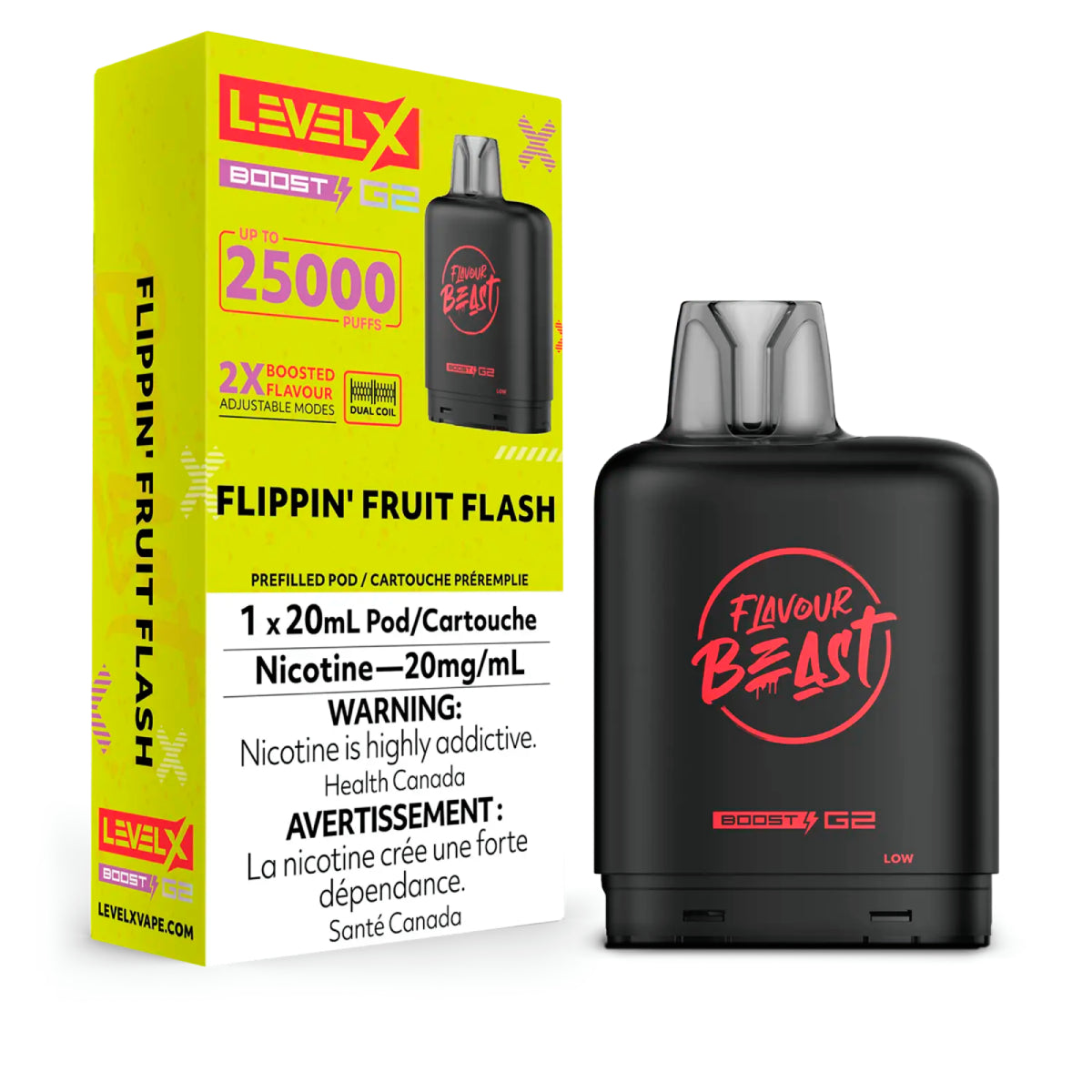 Flavour Beast Level X Boost G2 25k - Flippin' Fruit Flash