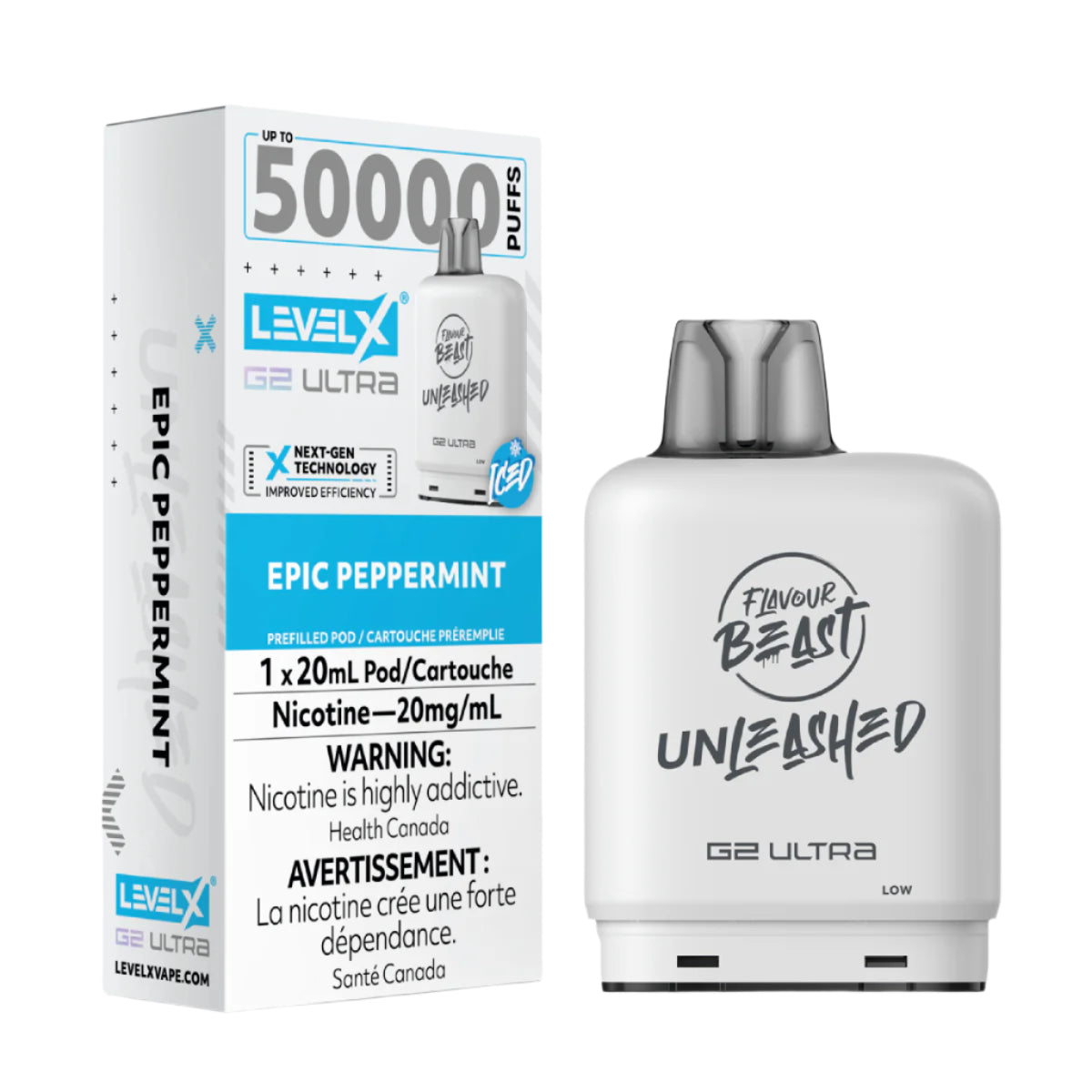 Flavour Beast Unleashed Level X G2 Ultra 50k - Epic Peppermint Iced