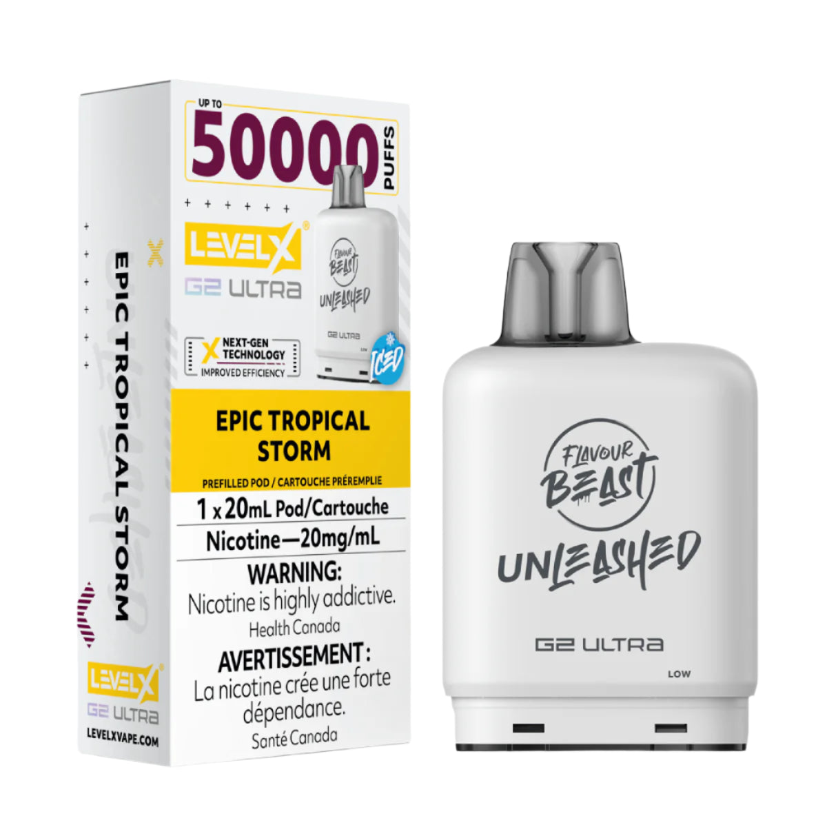 Flavour Beast Unleashed Level X G2 Ultra 50k - Epic Tropical Storm Iced