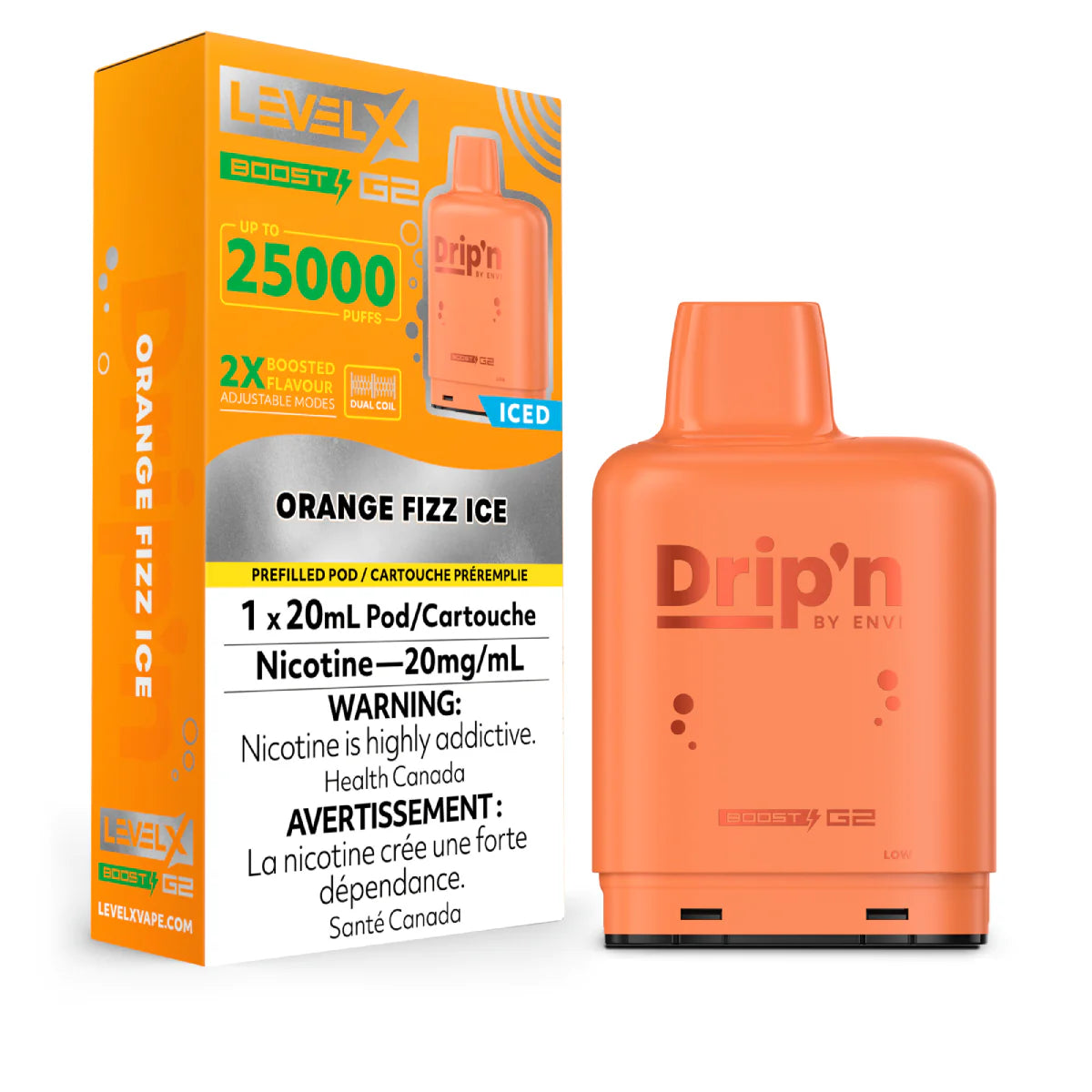 Drip'n Level X Boost G2 25k - Orange Fizz Ice (PROV)