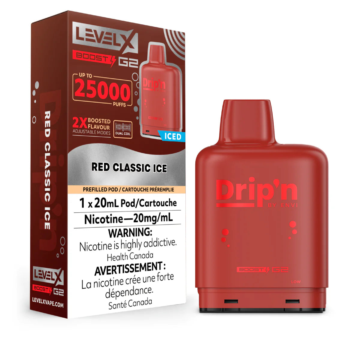 Drip'n Level X Boost G2 25k - Red Classic Ice (PROV)