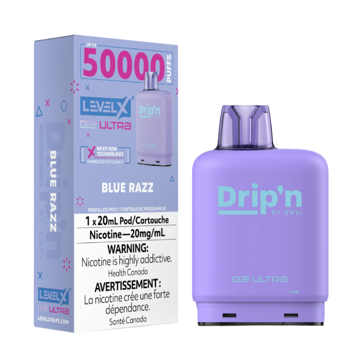 Drip'n Level X G2 Ultra 50k - Blue Razz