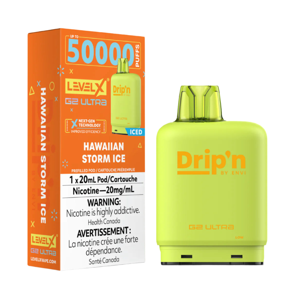 Drip'n Level X G2 Ultra 50k - Hawaiian Storm Ice